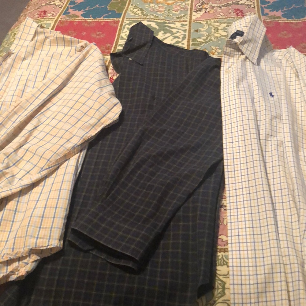 3 large men’s dress shirts, excellent condition